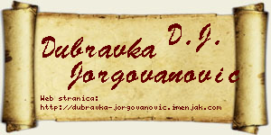 Dubravka Jorgovanović vizit kartica